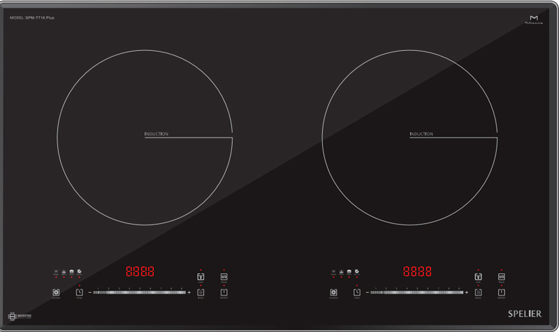 Bếp điện từ đôi Spelier SPM-T71K - Hàng chính hãng