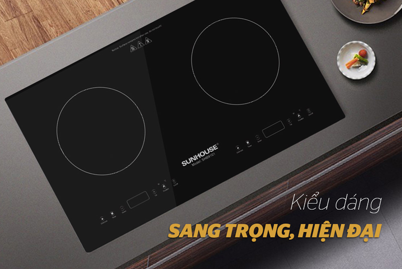 Thiết kế lắp âm sang trọng, hiện đại, mặt kính chịu lực chịu nhiệt tốt