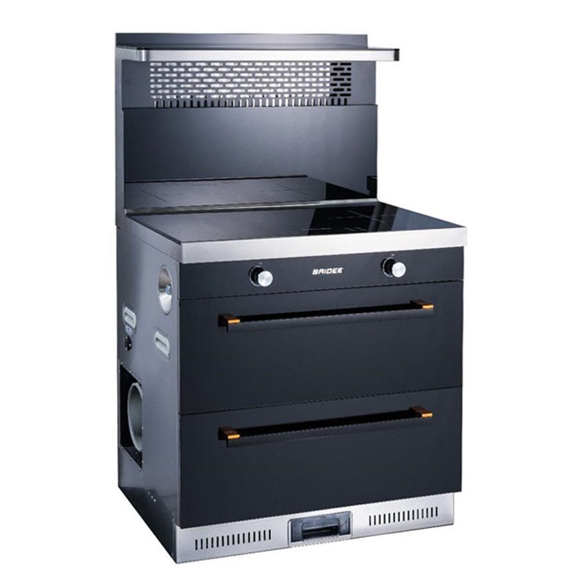 Bếp điện từ đôi tích hợp hút mùi Baidee F1-1