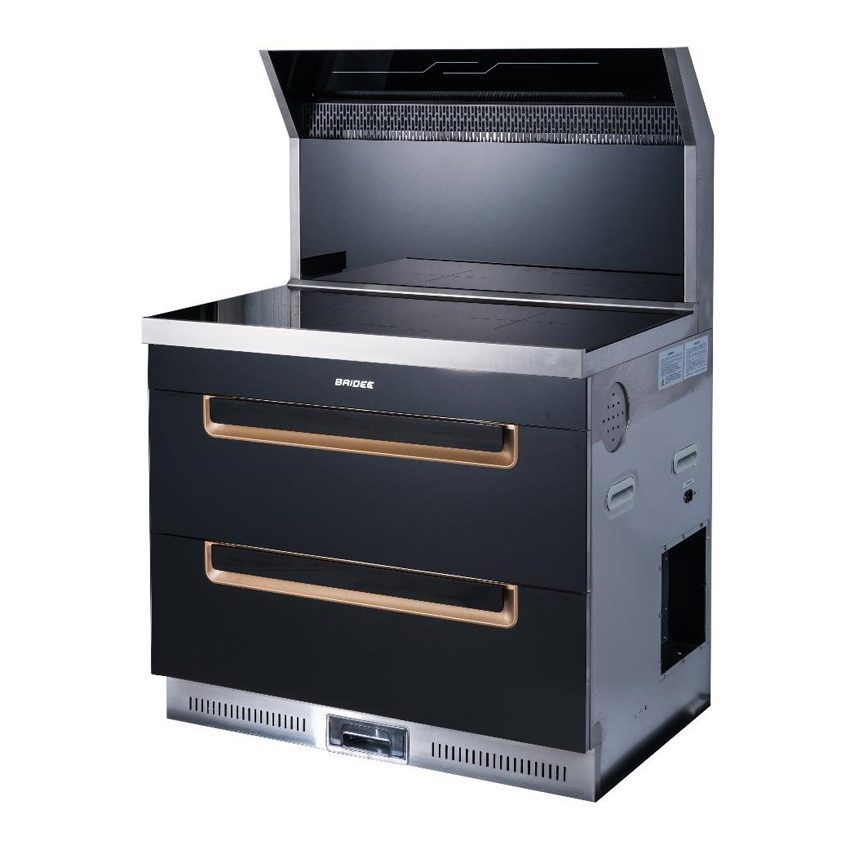 Bếp điện từ đôi tích hợp hút mùi Baidee K5-1 