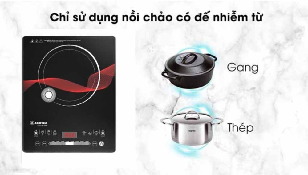 Bếp điện từ đơn Asanzo IS-TD1 - Hàng chính hãng