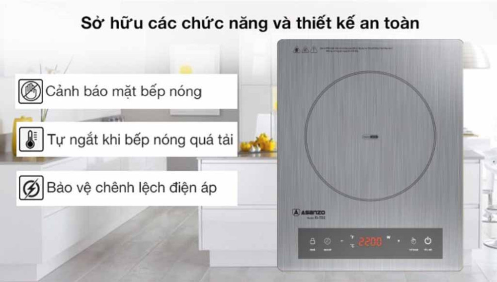Bếp điện từ đơn Asanzo IS-TD2 - Hàng chính hãng