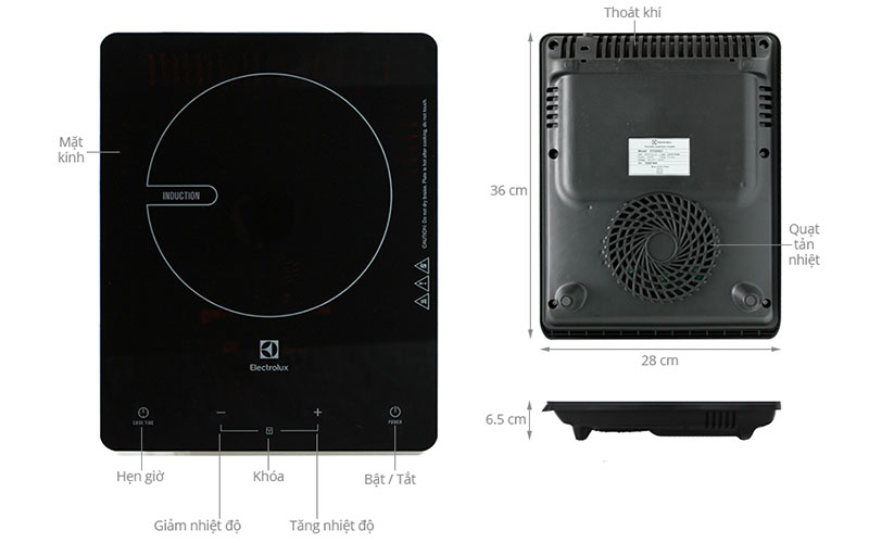 Bếp điện từ đơn Electrolux ETD29MKC - Hàng chính hãng