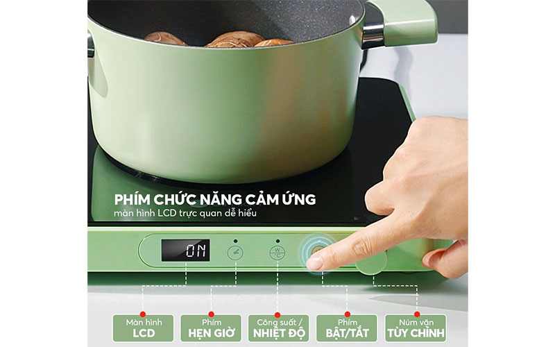 Bếp điện từ đơn Elmich ICE-3879AW/MG/PG - Hàng chính hãng