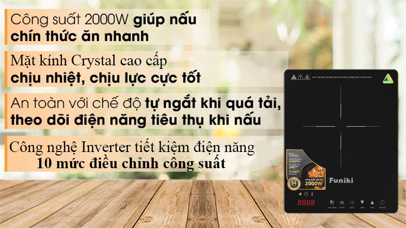 Bếp điện từ đơn Funiki HSD8135 - Hàng chính hãng