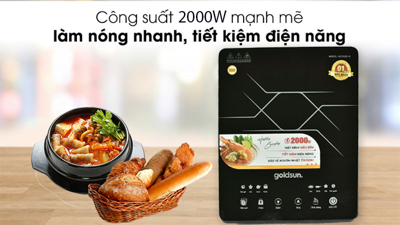 Bếp điện từ đơn Goldsun GIC3202-D - Hàng chính hãng