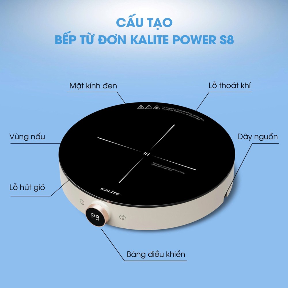 Bếp điện từ đơn Kalite Power S8 - Hàng chính hãng