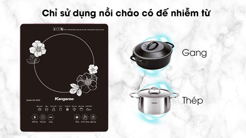 Bếp điện từ đơn Kangaroo KG352N - Hàng chính hãng