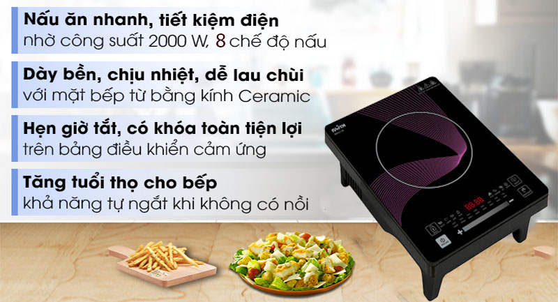 Bếp điện từ đơn Kiwa KI-131GB - Hàng chính hãng