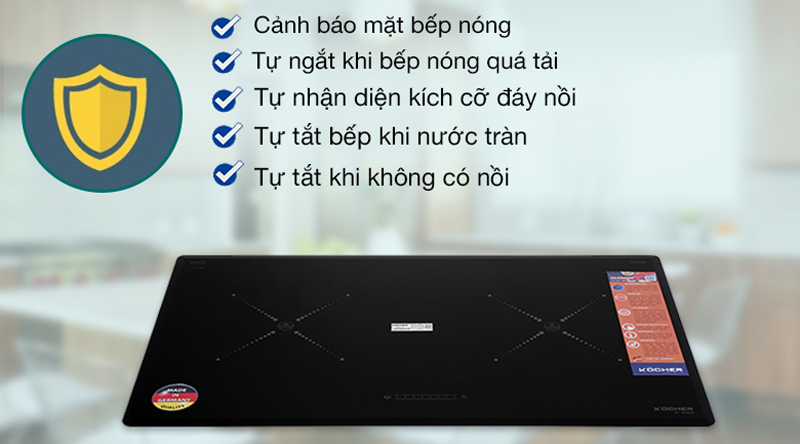 Bếp điện từ đôi Kocher DI-808GE - Hàng chính hãng