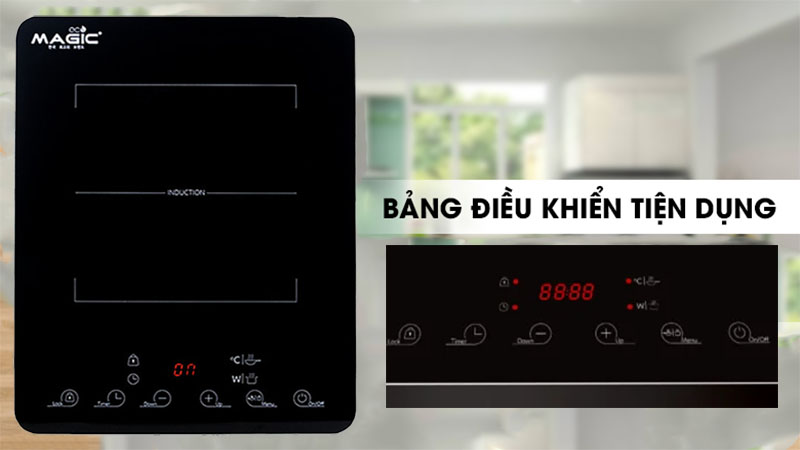 Bảng điều khiển của Bếp điện từ đơn Magic Eco AC-201
