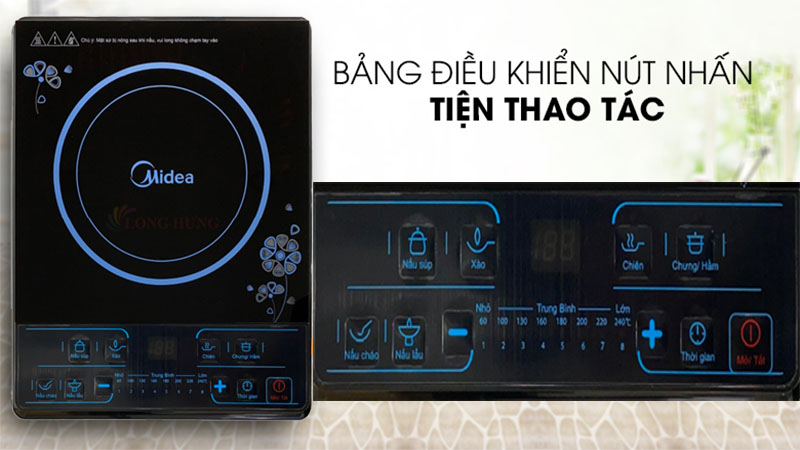 Bếp điện từ đơn Midea MI-B1920DG - Hàng chính hãng