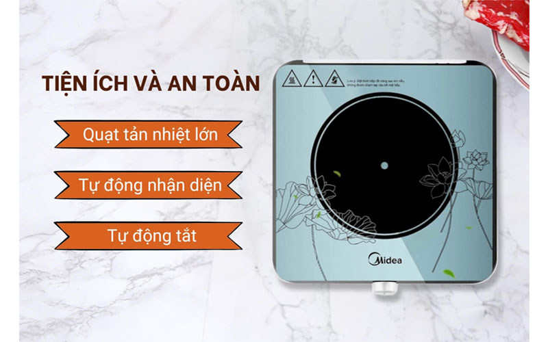 Bếp từ đơn Midea MI-K1923EF(B) - Hàng chính hãng