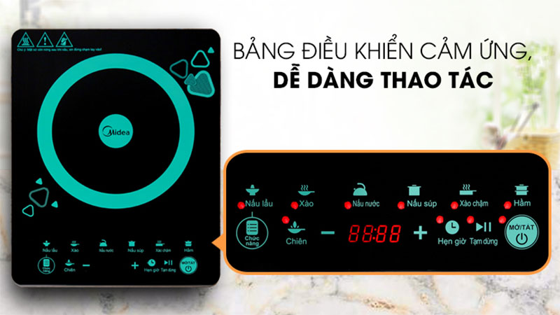 Bếp điện từ đơn Midea MI-T2120DD - Hàng chính hãng