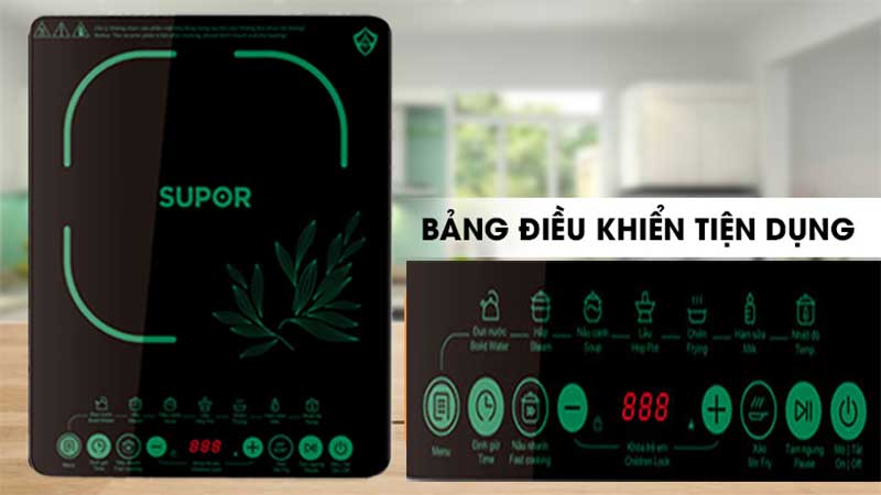 Bảng điều khiển của Bếp điện từ đơn Supor SDHCB11TVN-GR-210