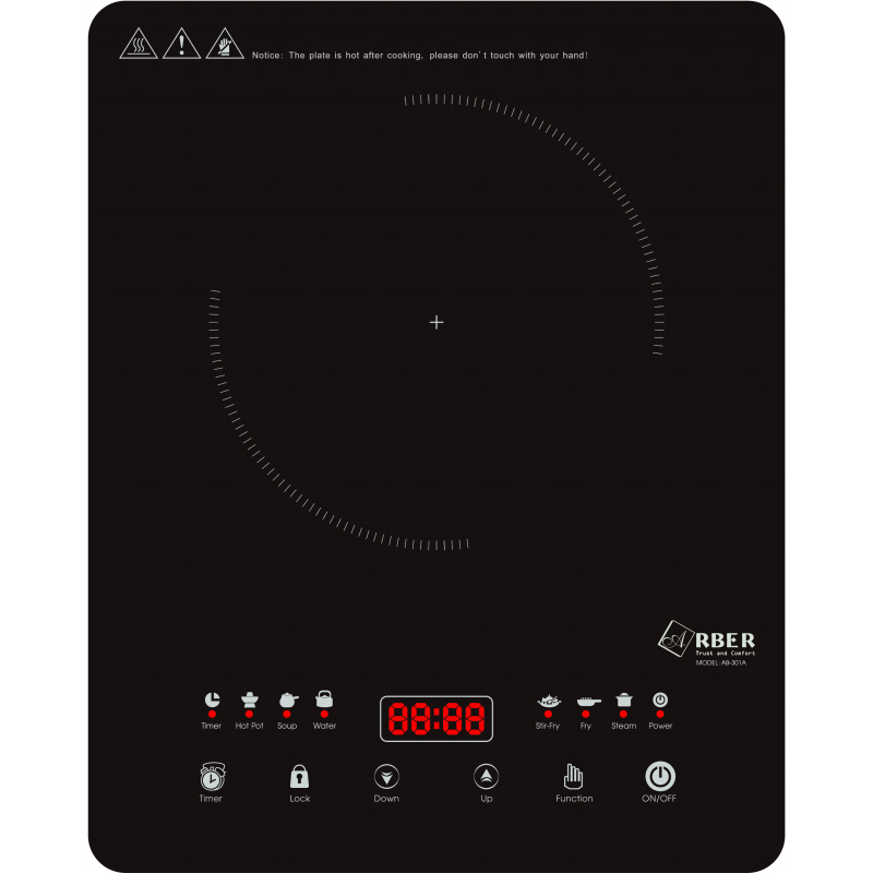 Điều khiển nút bấm siêu nhạy cả khi tay ướt, kết hợp màn hình LED hiển thị