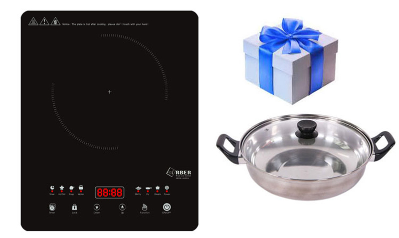 Mua bếp điện từ đơn Arber AB301A được tặng kèm nồi inox