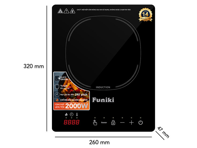Bếp điện từ đơn Funiki HSD8136 - Hàng chính hãng