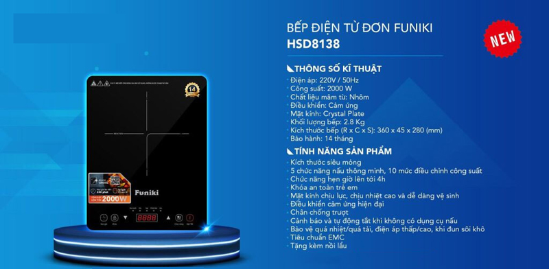 Bếp có nhiều tính năng thông minh