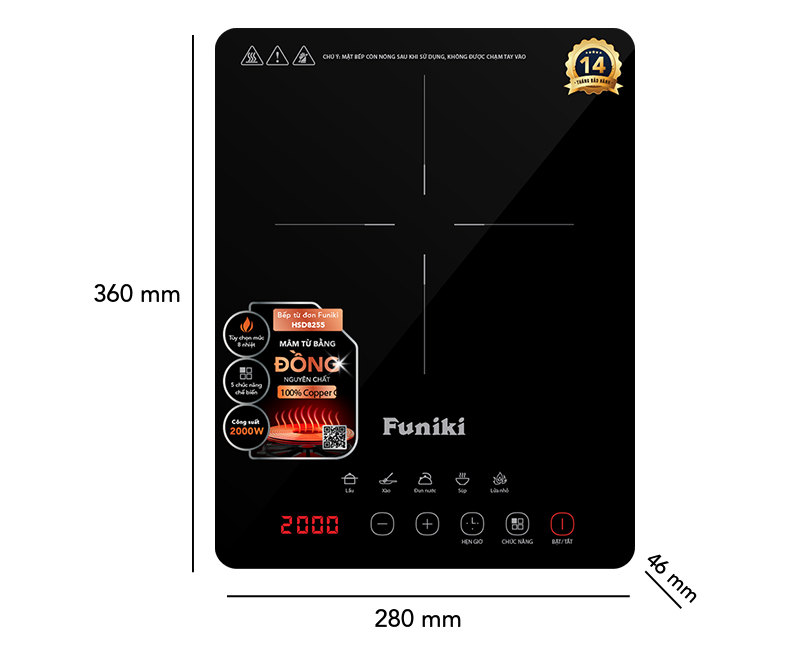 Kích thước nhỏ gọn, dễ dàng lắp đặt ở nhiều vị trí