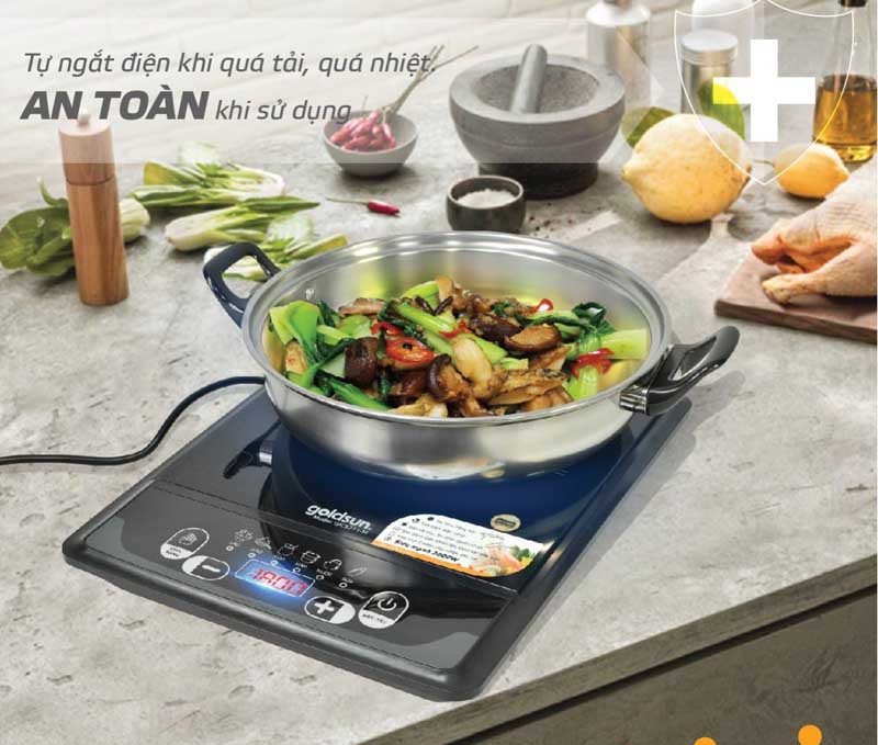 Tự động ngắt điện khi quá tải đảm bảo tuổi thọ cho bếp và an toàn cho người sử dụng,