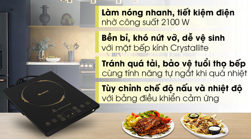 Bếp điện từ đơn Gree GCWK-2172A - Hàng chính hãng