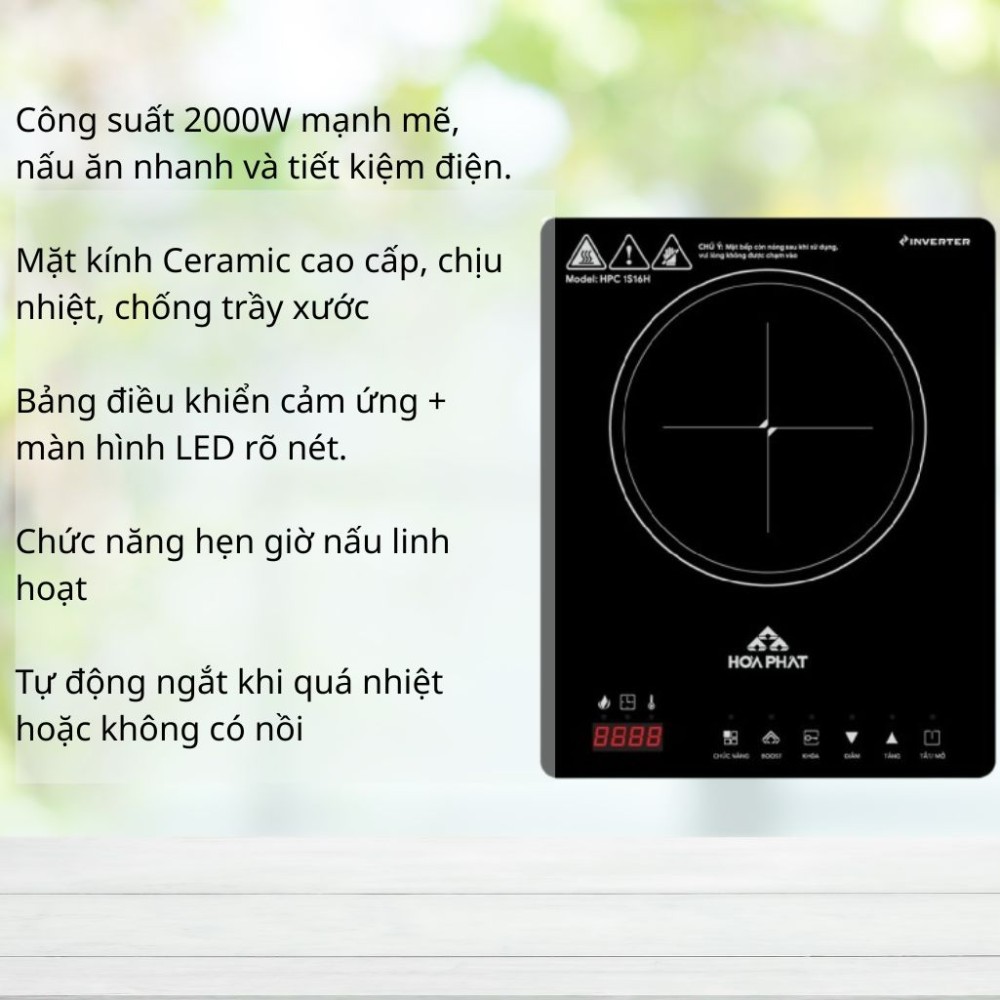 Bếp điện từ đơn Hòa Phát HPC 1S16H - Hàng chính hãng