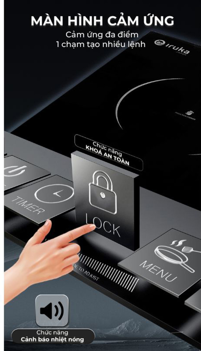 Bếp điện từ đơn Iruka I-111 - Hàng chính hãng