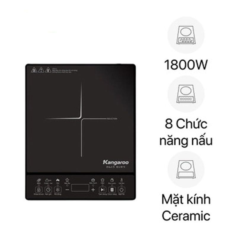 Kangaroo KG18IC1 có công suất lớn, nấu nhanh, tiết kiệm điện năng và thời gian