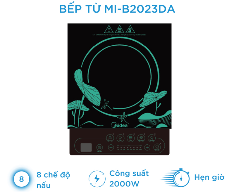 Bếp điện từ đơn Midea MI-B2023DA - Hàng chính hãng