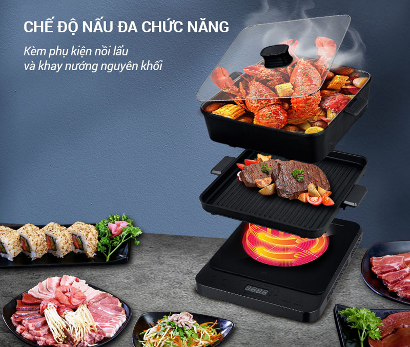 Bếp điện từ đa năng Nagakawa NAG0717 - Hàng chính hãng