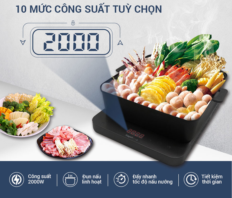 Bếp điện từ đa năng Nagakawa NAG0717 - Hàng chính hãng