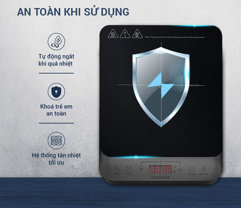 Bếp điện từ đa năng Nagakawa NAG0717 - Hàng chính hãng