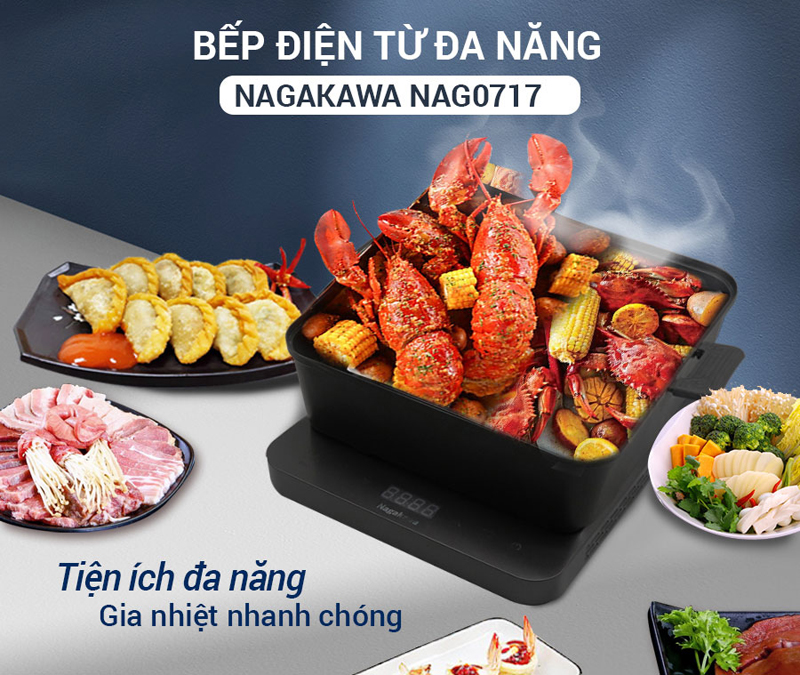 Bếp điện từ đa năng Nagakawa NAG0717 - Hàng chính hãng