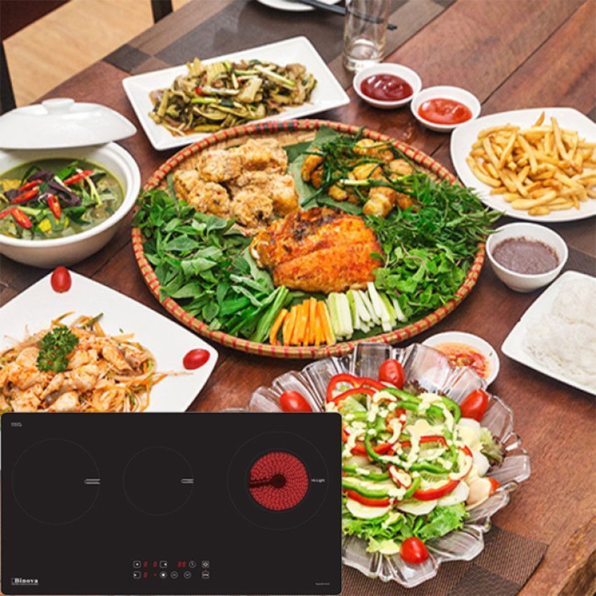 Bếp điện từ 3 vùng nấu Binova BI-334-IC - Hàng chính hãng