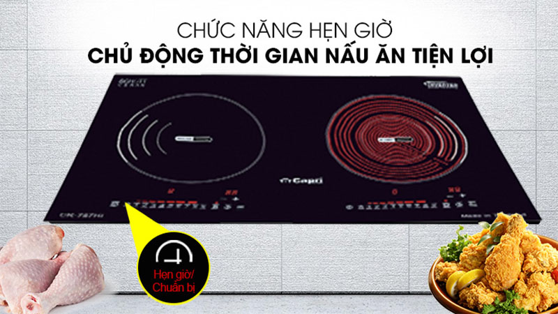 Bếp điện từ kết hợp hồng ngoại Capri CR-787HI - Hàng chính hãng