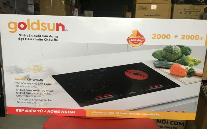 Bếp từ kết hợp hồng ngoại Goldsun CH-GYL26 - Hàng chính hãng