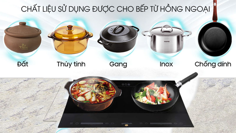 Bếp từ kết hợp hồng ngoại Goldsun CH-GYL26 - Hàng chính hãng