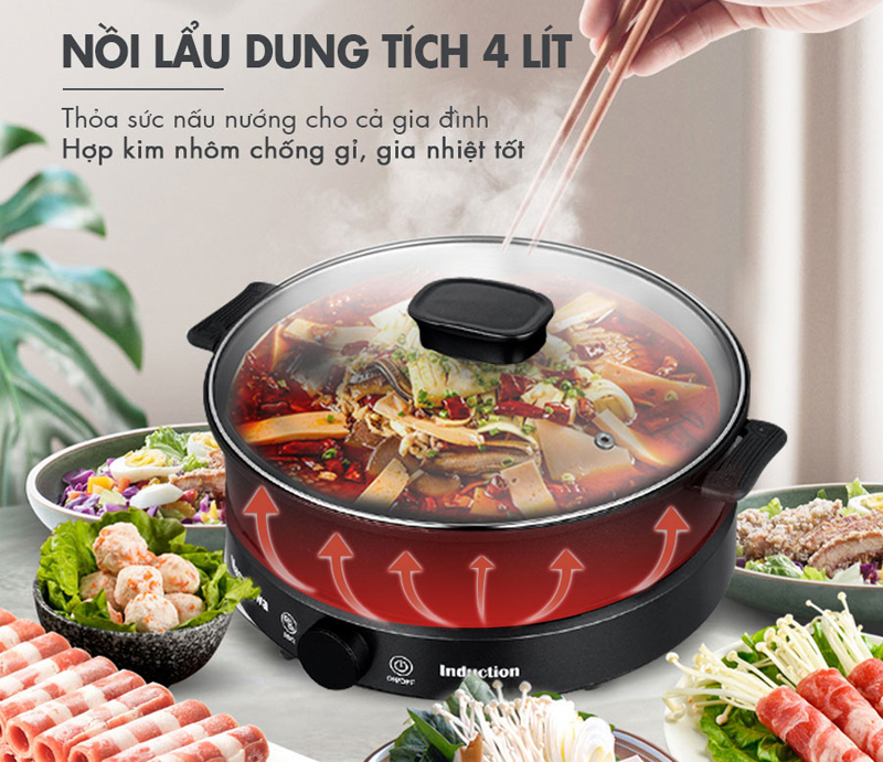 Bếp điện từ đa năng Nagakawa NAG0716 - Hàng chính hãng
