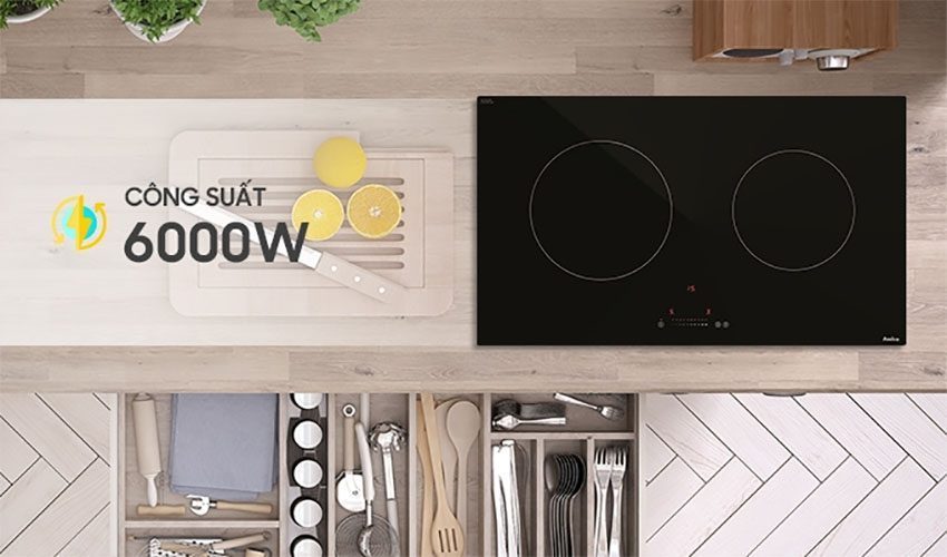 Bếp đôi điện từ Amica VHI72520STU - Hàng chính hãng