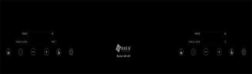 Bảng điều khiển của Bếp điện từ đôi Arber AB-401