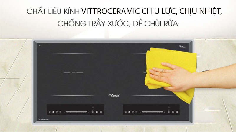 Bếp đôi điện từ Canzy CZ DELUXE 111SG - Hàng chính hãng