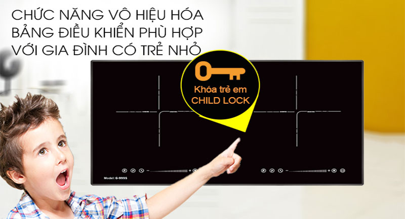 Bếp đôi điện từ Giovani G-999S - Hàng chính hãng