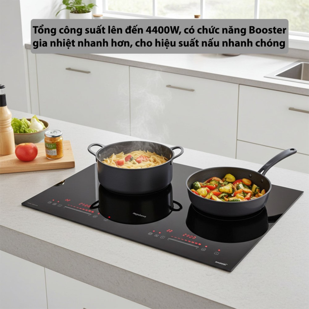 Bếp đôi điện từ Inverter Nagakawa NAG1213M - Hàng chính hãng