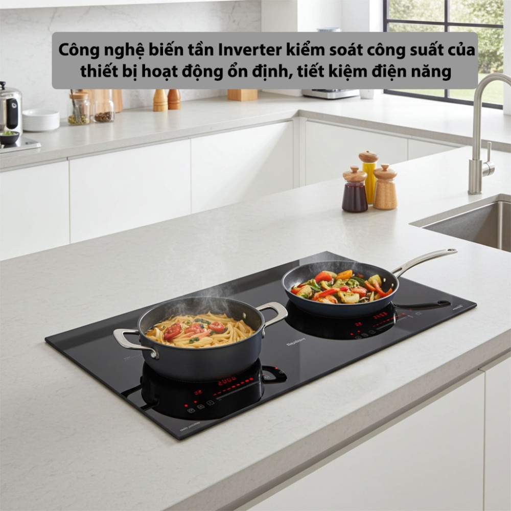 Bếp đôi điện từ Inverter Nagakawa NAG1213M - Hàng chính hãng