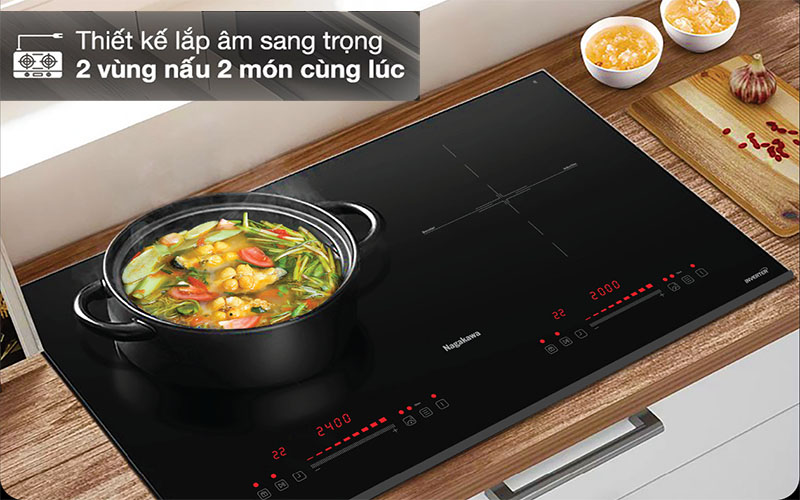 Bếp điện từ đôi Inverter Nagakawa NK2C02M - Hàng chính hãng