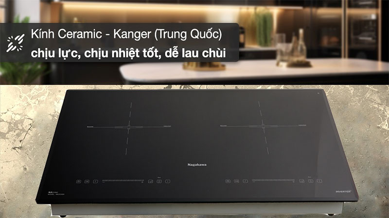 Bếp điện từ đôi Inverter Nagakawa NK2C02M - Hàng chính hãng