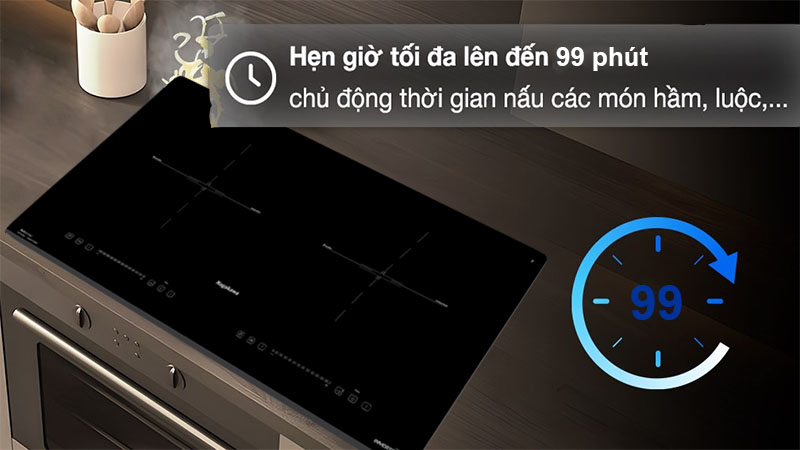 Bếp điện từ đôi Inverter Nagakawa NK2C02M - Hàng chính hãng