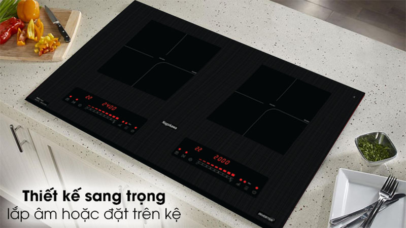 Thiết kế của Bếp điện từ đôi Inverter Nagakawa NK2C03M