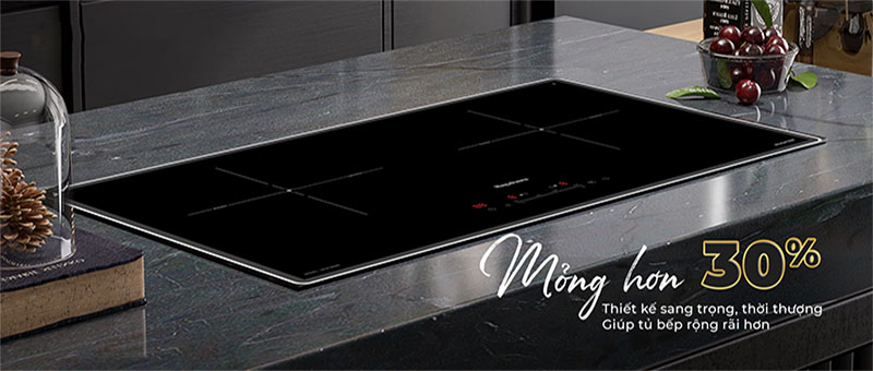 Bếp đôi điện từ Inverter Nagakawa UltraSlim NK2C26MB - Hàng chính hãng